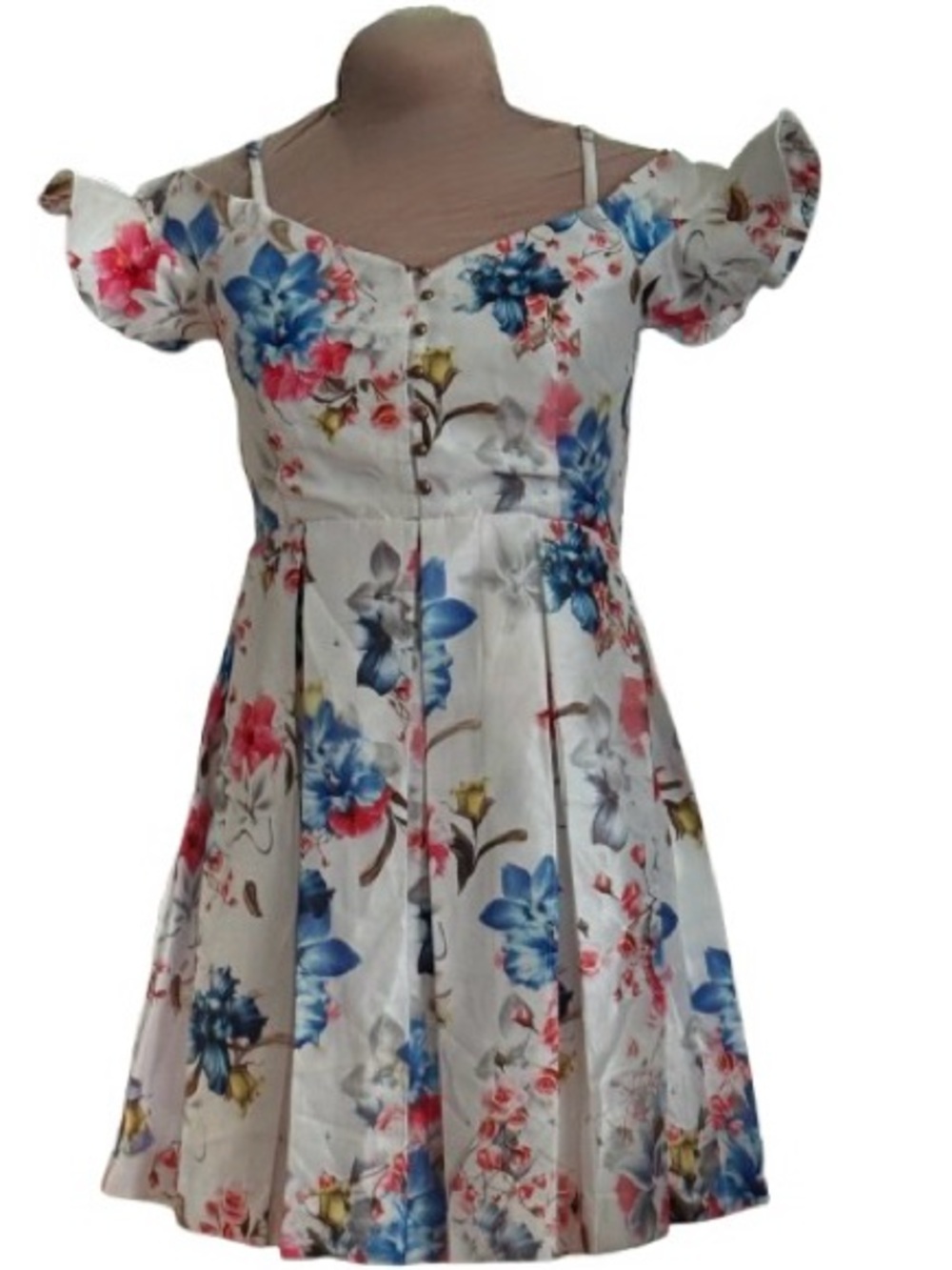 Gianni Bini floral, off-the -shoulder dress. Wmns Sz med